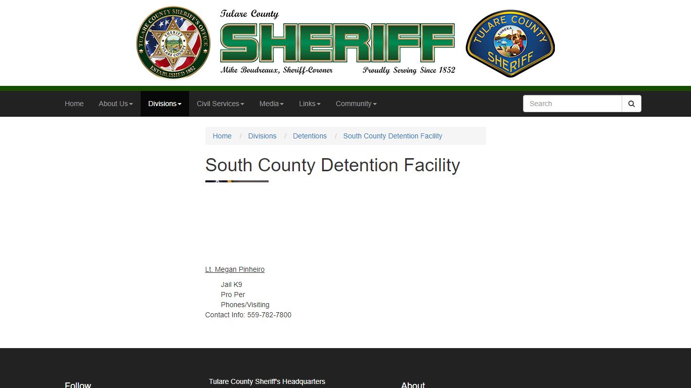 South County Detention Facility - Tulare County Sheriff