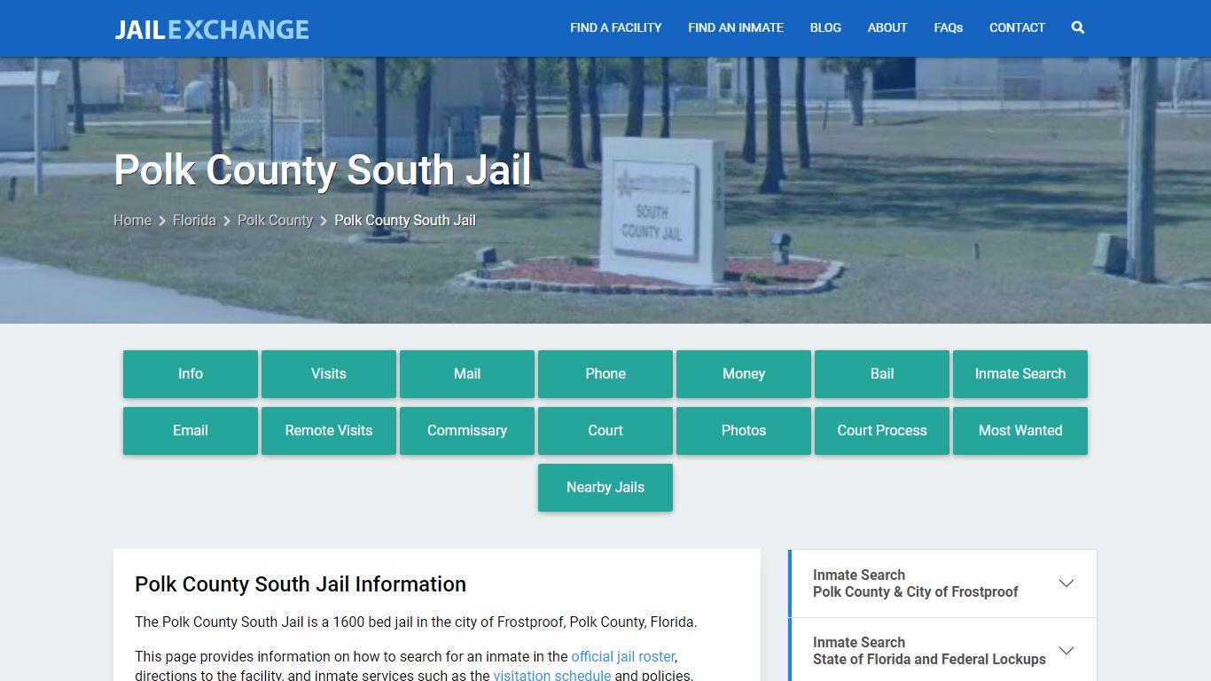 Polk County South Jail, FL Inmate Search, Information